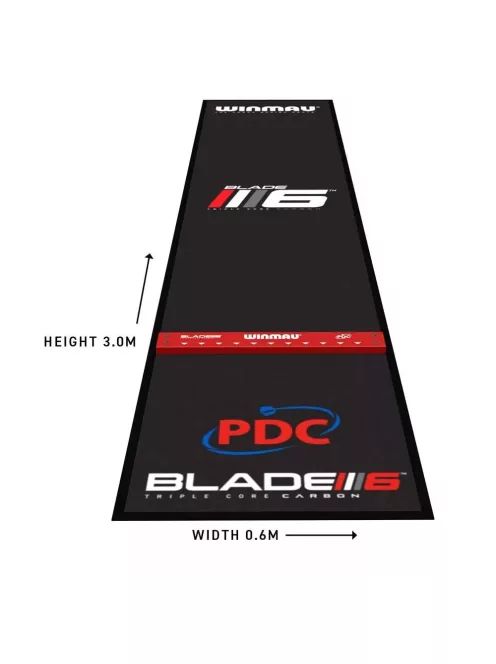 Winmau PRO ZONE PRECISION BLADE 6  darts szőnyeg, integrált dobóléccel, 60cm széles