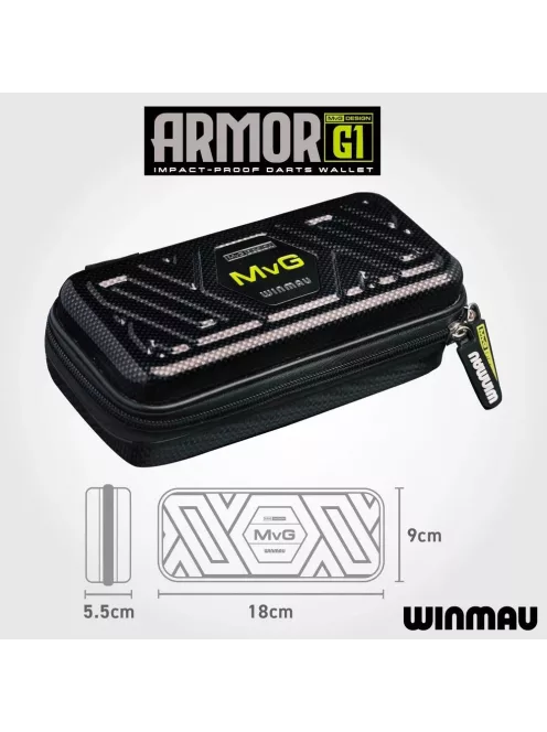 Darts tok Winmau Armor MvG G1 - fekete, egy szett tárolására