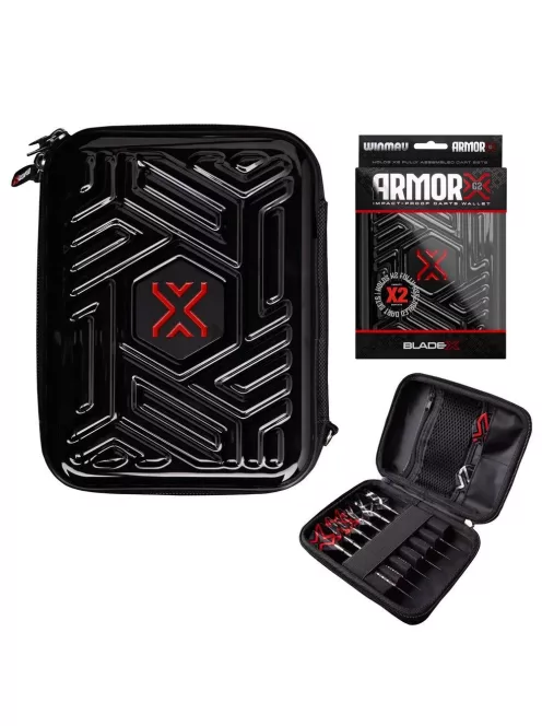 Darts tok Winmau Blade X Armor G2 - fekete, két szett tárolására alkalmas