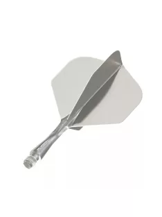   DARTS TOLL ÉS SZÁR EGYBEN WINMAU FUSION ÁTLÁTSZÓ SZÜRKE, STANDARD TOLL ÉS RÖVID SZÁR