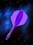 DARTS TOLL ÉS SZÁR EGYBEN WINMAU FUSION LILA, STANDARD TOLL ÉS KÖZEPES SZÁR