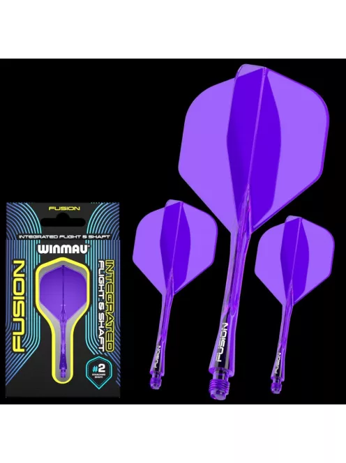 DARTS TOLL ÉS SZÁR EGYBEN WINMAU FUSION LILA, STANDARD TOLL ÉS HOSSZÚ SZÁR