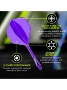 DARTS TOLL ÉS SZÁR EGYBEN WINMAU FUSION LILA, STANDARD TOLL ÉS HOSSZÚ SZÁR