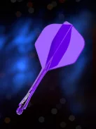 DARTS TOLL ÉS SZÁR EGYBEN WINMAU FUSION LILA, STANDARD TOLL ÉS HOSSZÚ SZÁR