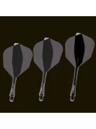 DARTS TOLL ÉS SZÁR EGYBEN WINMAU FUSION FEKETE, STANDARD TOLL ÉS RÖVID SZÁR