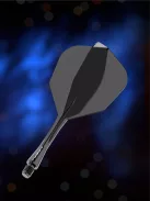 DARTS TOLL ÉS SZÁR EGYBEN WINMAU FUSION FEKETE, STANDARD TOLL ÉS KÖZEPES SZÁR