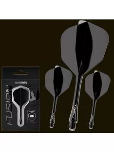   DARTS TOLL ÉS SZÁR EGYBEN WINMAU FUSION FEKETE, STANDARD TOLL ÉS HOSSZÚ SZÁR