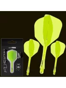 DARTS TOLL ÉS SZÁR EGYBEN WINMAU FUSION SÁRGA, STANDARD TOLL ÉS HOSSZÚ SZÁR