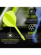 DARTS TOLL ÉS SZÁR EGYBEN WINMAU FUSION SÁRGA, STANDARD TOLL ÉS HOSSZÚ SZÁR