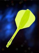 DARTS TOLL ÉS SZÁR EGYBEN WINMAU FUSION SÁRGA, STANDARD TOLL ÉS HOSSZÚ SZÁR