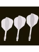 DARTS TOLL ÉS SZÁR EGYBEN WINMAU FUSION FEHÉR, STANDARD TOLL ÉS KÖZEPES SZÁR