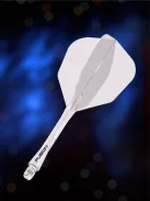 DARTS TOLL ÉS SZÁR EGYBEN WINMAU FUSION FEHÉR, STANDARD TOLL ÉS KÖZEPES SZÁR