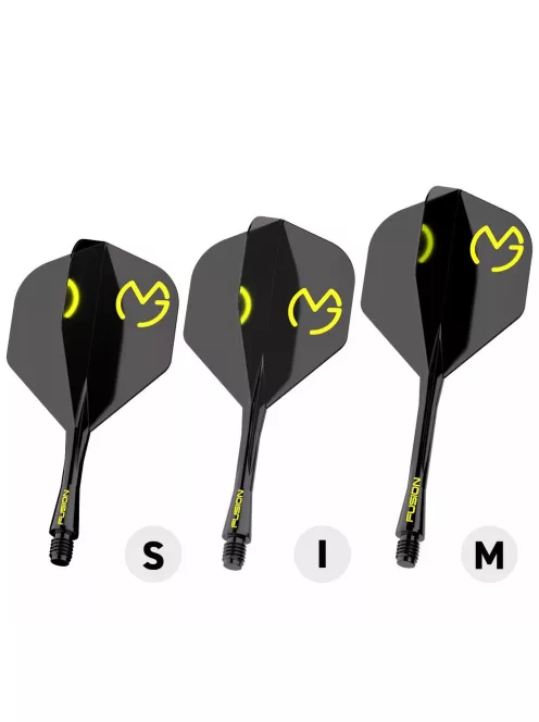 Darts toll és szár egyben Winmau Fusion MvG Pac Man, No2 toll és rövid szár