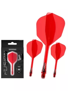  Darts toll és szár egyben Winmau Fusion piros, NO6 toll és közepes hosszúságú  szár