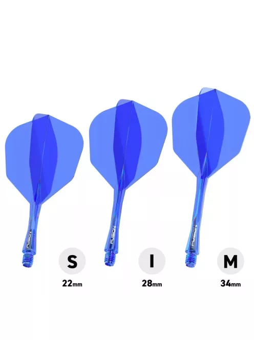 Darts toll és szár egyben Winmau Fusion kék, NO6 toll és hosszú szár