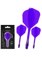 Darts toll és szár egyben Winmau Fusion lila, NO6 toll és közepes hosszúságú szár