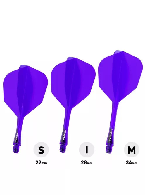 Darts toll és szár egyben Winmau Fusion lila, NO6 toll és közepes hosszúságú szár
