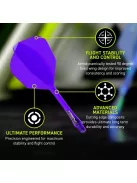Darts toll és szár egyben Winmau Fusion lila, NO6 toll és közepes hosszúságú szár
