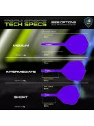 Darts toll és szár egyben Winmau Fusion lila, NO6 toll és közepes hosszúságú szár