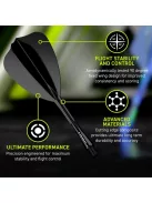 Darts toll és szár egyben Winmau Fusion Arrow, fekete toll és rövid szár