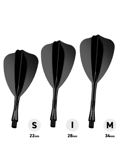 Darts toll és szár egyben Winmau Fusion Arrow, fekete toll és közepes szár