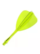 Darts toll és szár egyben Winmau Fusion Arrow toll és közepes szár, átlátszó sárga