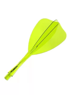   Darts toll és szár egyben Winmau Fusion Arrow toll és közepes szár, átlátszó sárga
