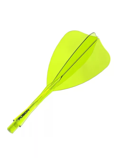 Darts toll és szár egyben Winmau Fusion Arrow toll és közepes szár, átlátszó sárga