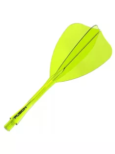   Darts toll és szár egyben Winmau Fusion Arrow toll és hosszú szár, átlátszó sárga