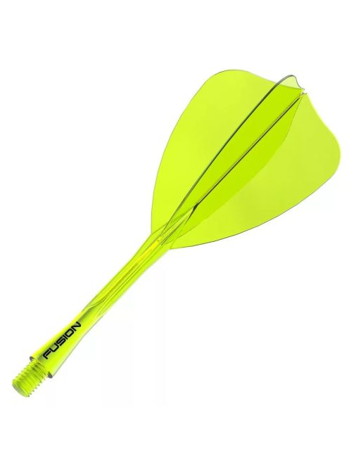 Darts toll és szár egyben Winmau Fusion Arrow toll és hosszú szár, átlátszó sárga