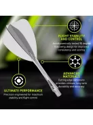 Darts toll és szár egyben Winmau Fusion Arrow toll és közepes szár, átlátszó