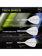 Darts toll és szár egyben Winmau Fusion Arrow toll és közepes szár, átlátszó