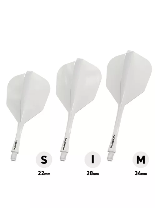 Darts toll és szár egyben Winmau Fusion toll és rövid szár, fehér