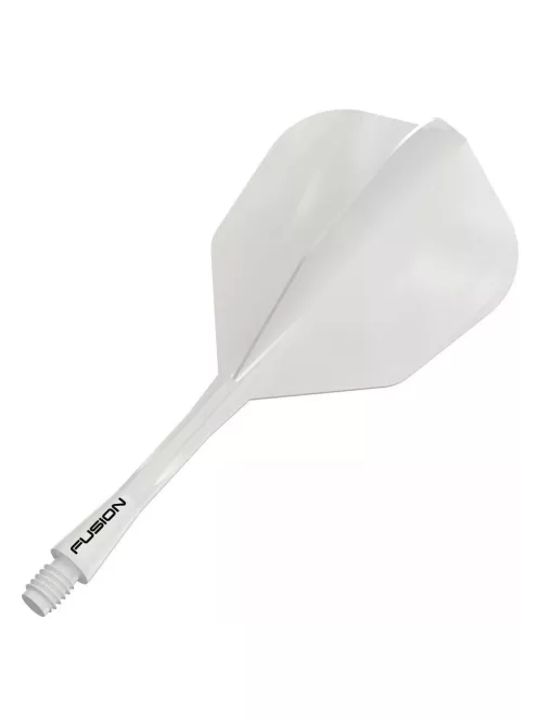 Darts toll és szár egyben Winmau Fusion No6 toll és közepes szár, átlátszó fehér