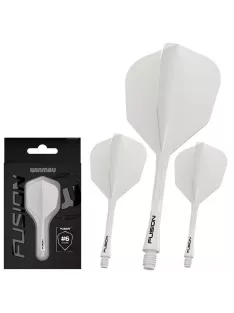   Darts toll és szár egyben Winmau Fusion No6 toll és hosszú szár, átlátszó fehér