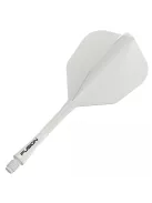 Darts toll és szár egyben Winmau Fusion No6 toll és hosszú szár, átlátszó fehér