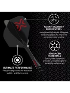 Darts toll és szár egyben Winmau Fusion Blade X fekete, No2 toll és közepes szár