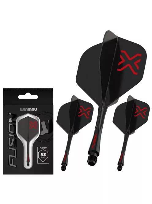 Darts toll és szár egyben Winmau Fusion Blade X fekete, No2 toll és hosszú szár