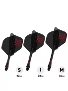 Darts toll és szár egyben Winmau Fusion Blade X fekete, No2 toll és hosszú szár