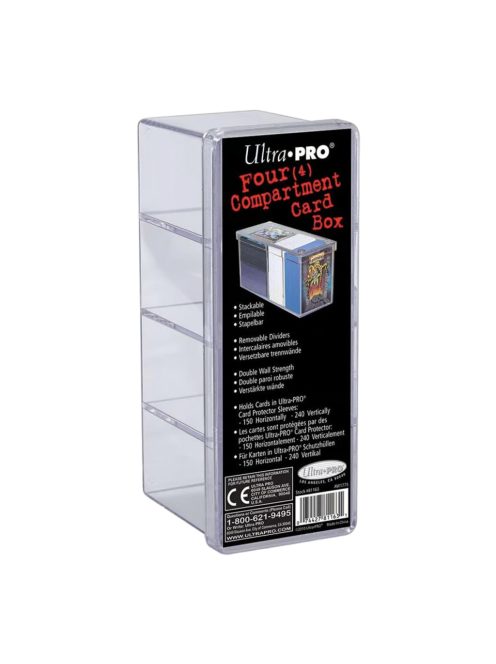 Panini Ultra-Pro négy rekeszes kártyatároló, átlátszó