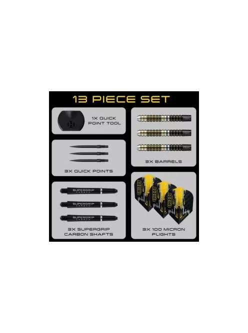 Dart szett Harrows steel 21g, Chizzy 90% wolfram