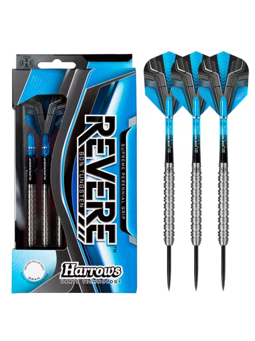 Dart set Harrows steel 22g, Revere 90% tungsten
