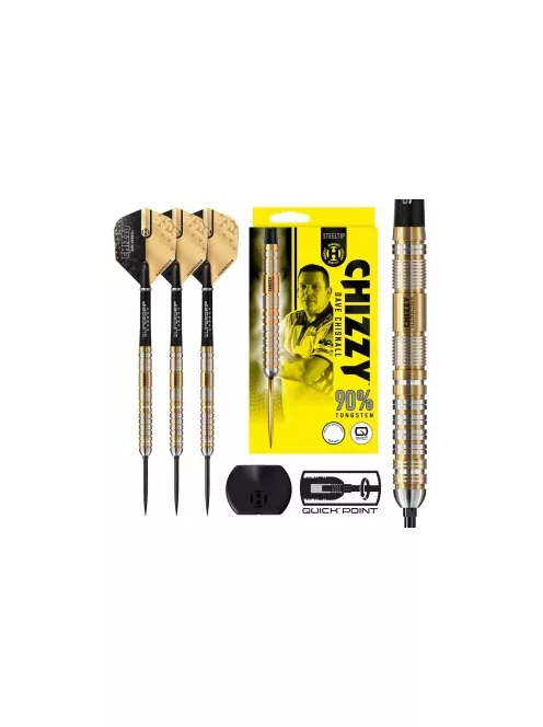 DART SZETT STEEL HARROWS CHIZZY QP 22G, 90% WOLFRAM