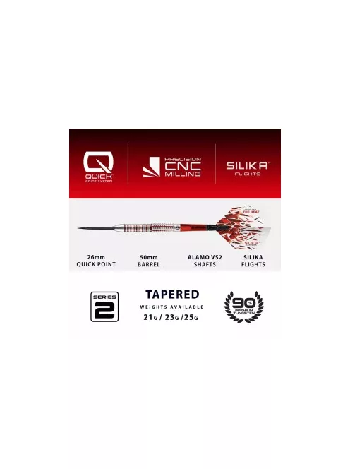 DART SET STEEL HARROWS DAMON HETA GEN2 21G, 90% WOLFRAM