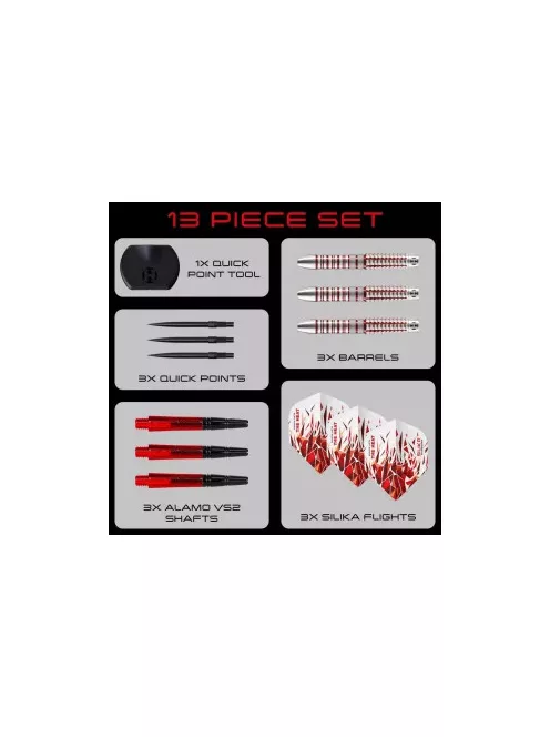 DART SET STEEL HARROWS DAMON HETA GEN2 21G, 90% WOLFRAM
