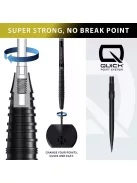 DART SZETT STEEL HARROWS NX90 Quick Point BLACK EDITION 24G, 90% WOLFRAM