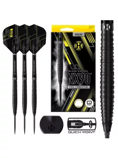   DART SZETT STEEL HARROWS NX90 Quick Point BLACK EDITION 26G, 90% WOLFRAM