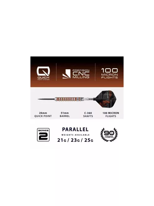 Dart szett steel Harrows Luke Woodhouse Series 2 QP 21g, 90% wolfram