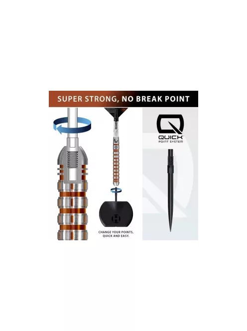 Dart szett steel Harrows Luke Woodhouse Series 2 QP 25g, 90% wolfram