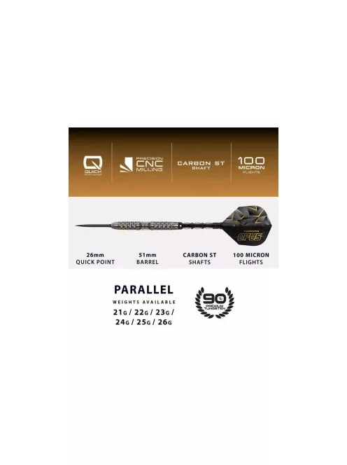 Dart szett steel Harrows Opus QP 22g, 90% wolfram